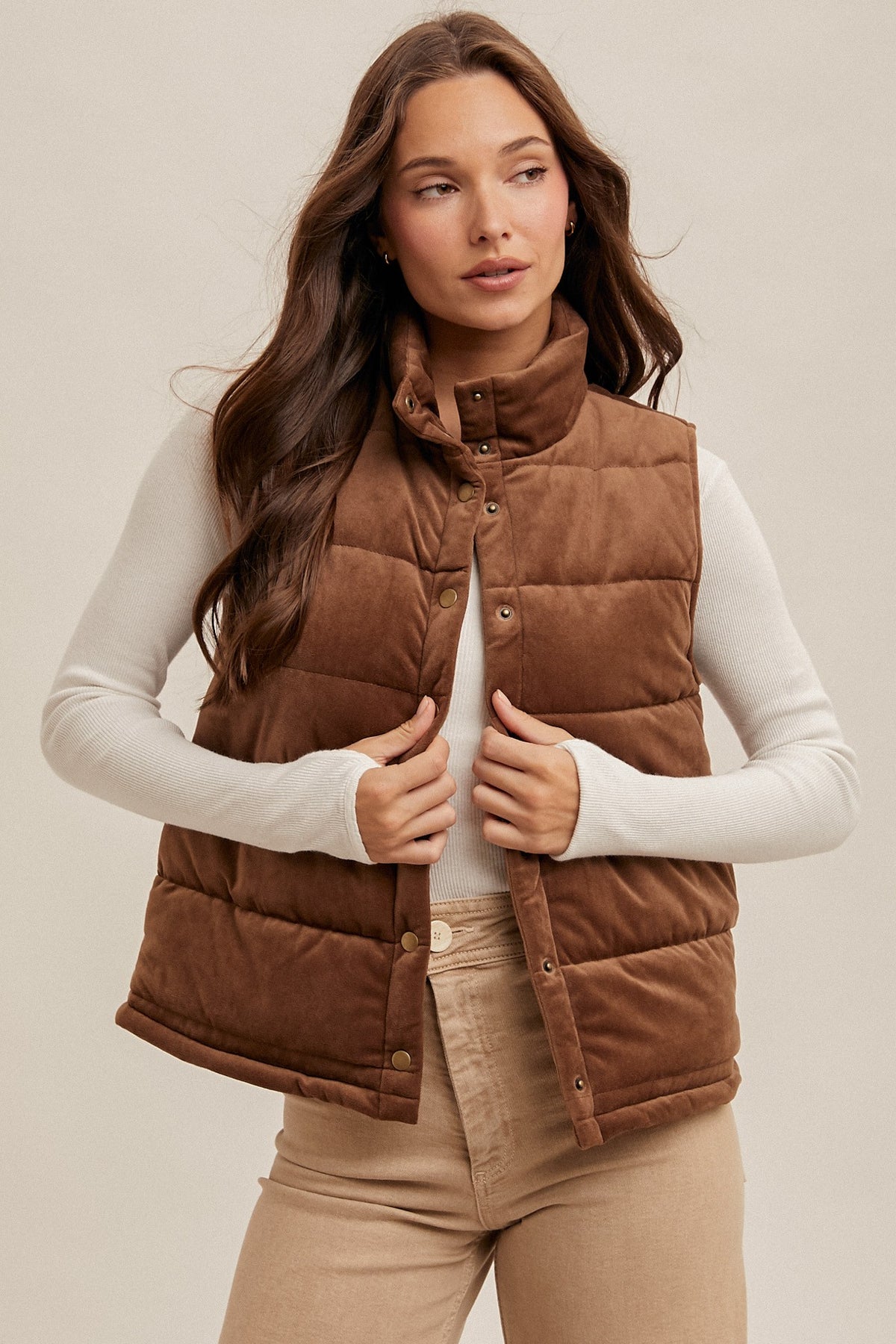 Velvet Vest W/Pockets