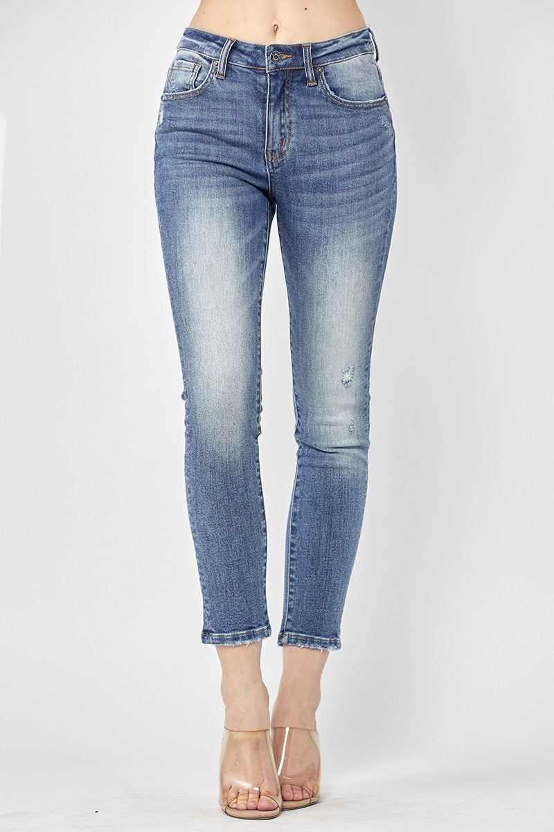 Mid-Rise Ankle Skinny