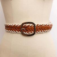 Crochet Woven Leather Belt