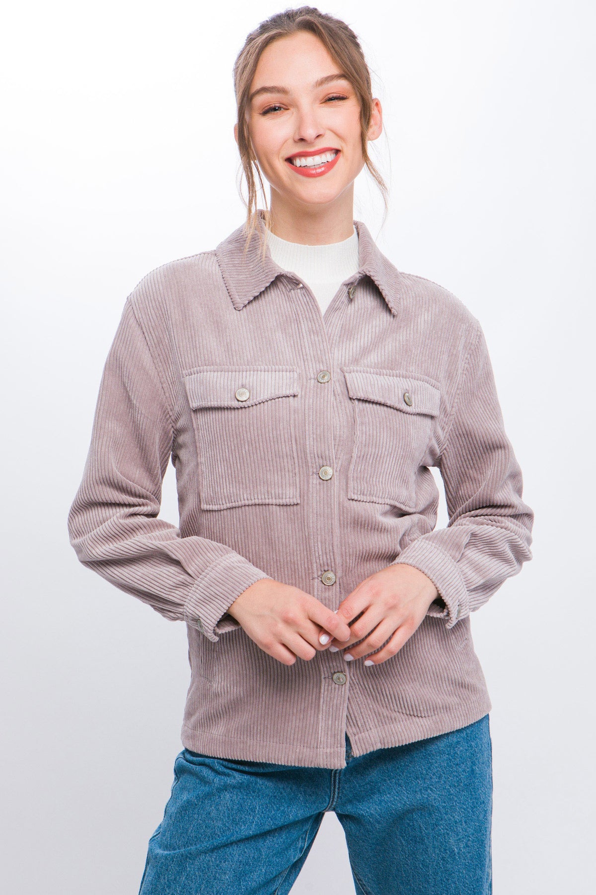 Corduroy Button Down Jacket