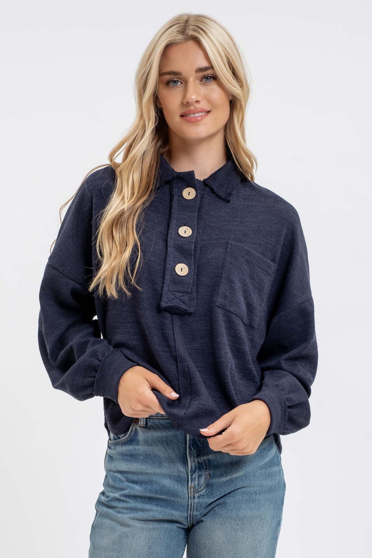Raw Edge Knit Top