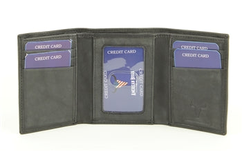 Tri Fold Wallet w/ Center ID
