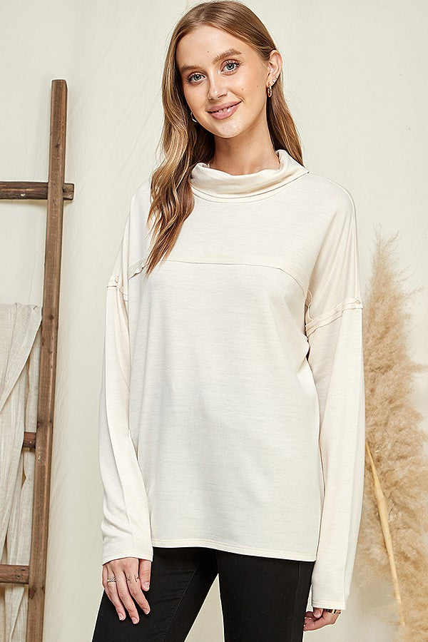 Drape Neck Loose Fit Top