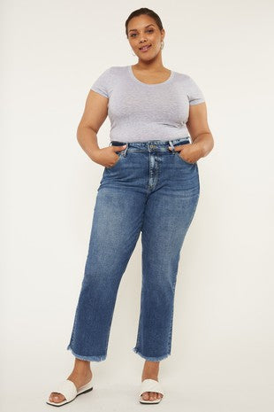 Plus, High-Rise Slim Straight