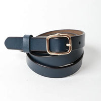 Versatile Skinny Leather Belt