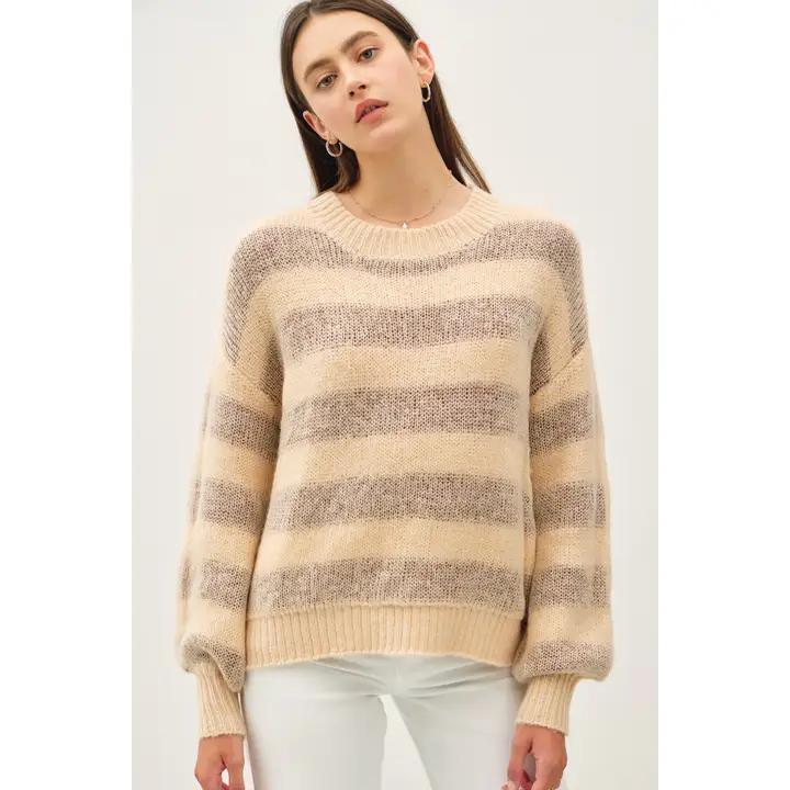 Large Striped Cozy Sweater