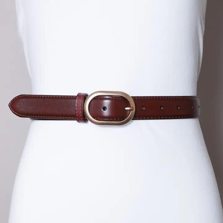 Rosegold Oval Buckle Belt