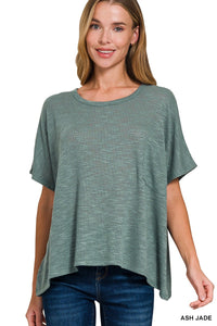 Plus Oversized Slub Hacci Top