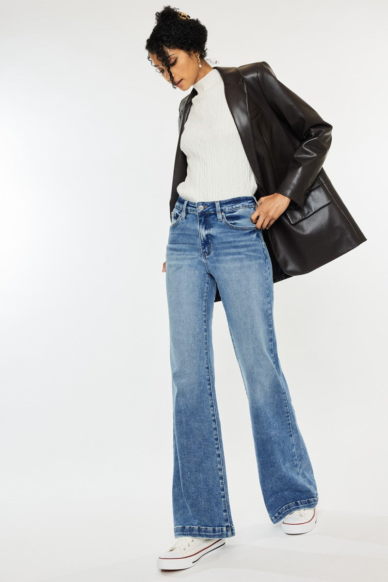 High Rise Wide Leg Flare