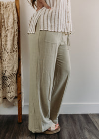 Front Pocket Linen Lounge Pants