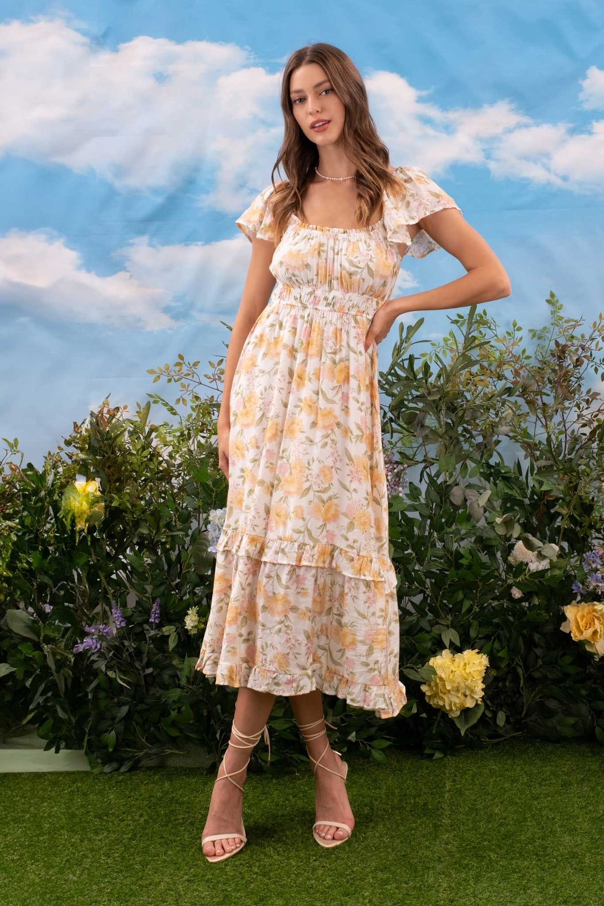 Floral Short Sleeve Dress