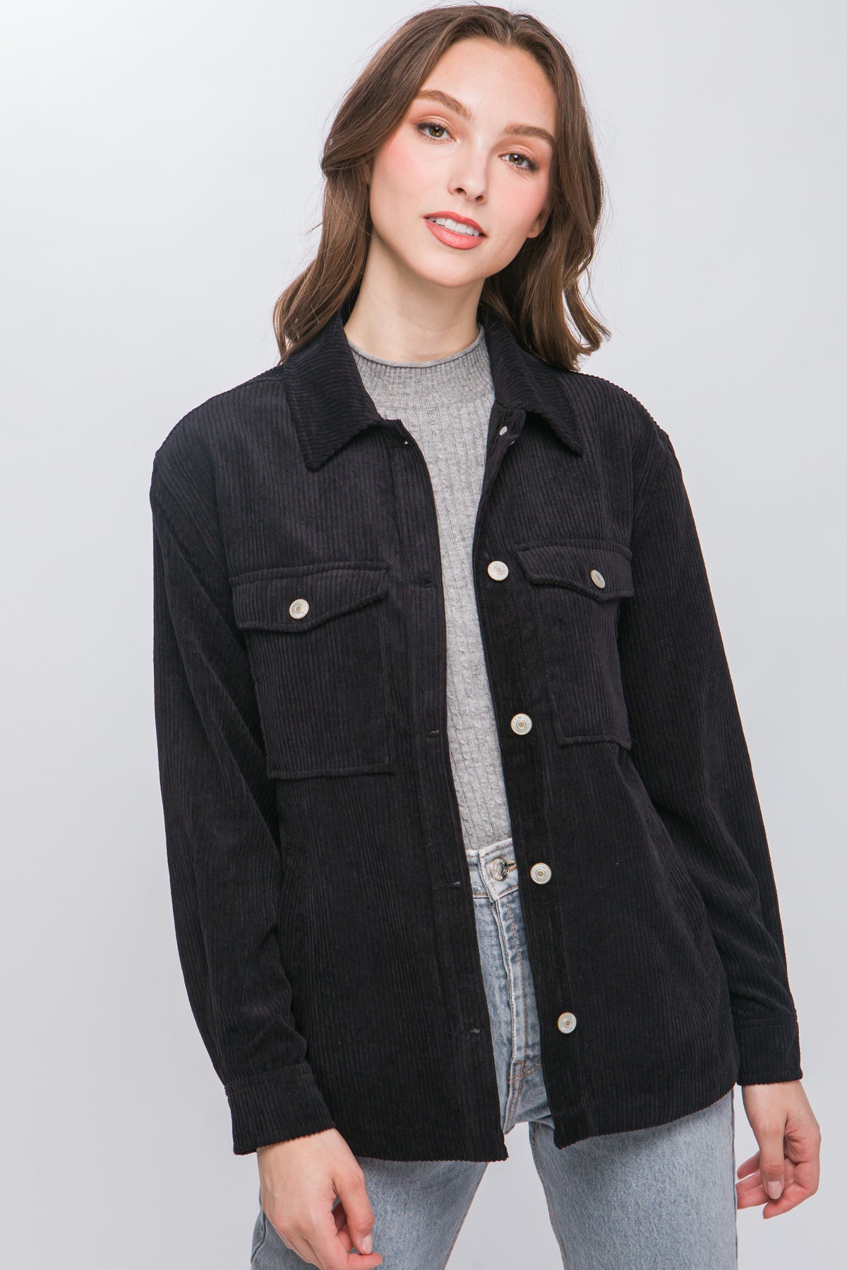 Corduroy Button Down Jacket