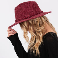 Chenille Wide Brim Hat