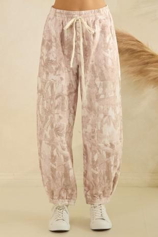Printed French Terry Sweatpants - Pink Camo
