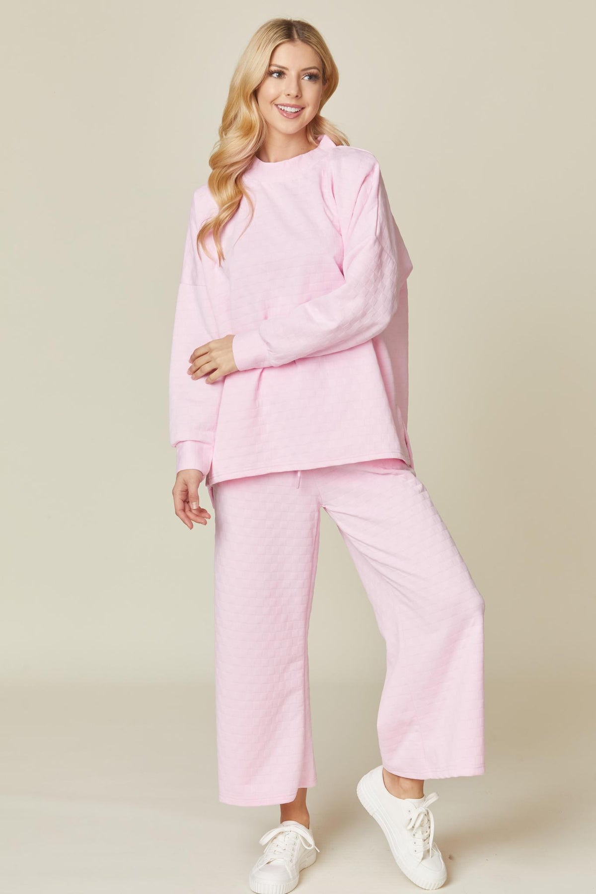 Solid Quilted Set - Dusty Pink