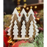 Wooden Tree w/ White Enamel