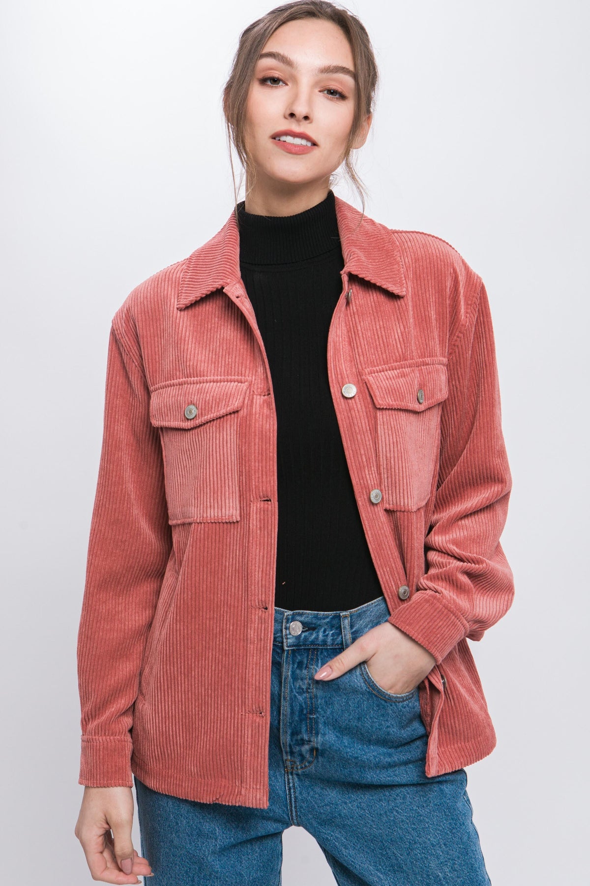 Corduroy Button Down Jacket