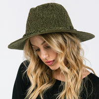 Chenille Wide Brim Hat