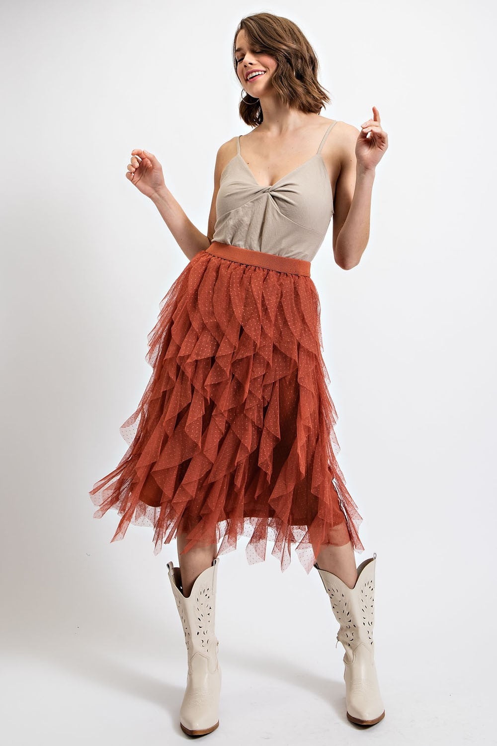 Embellished Tulle Skirt