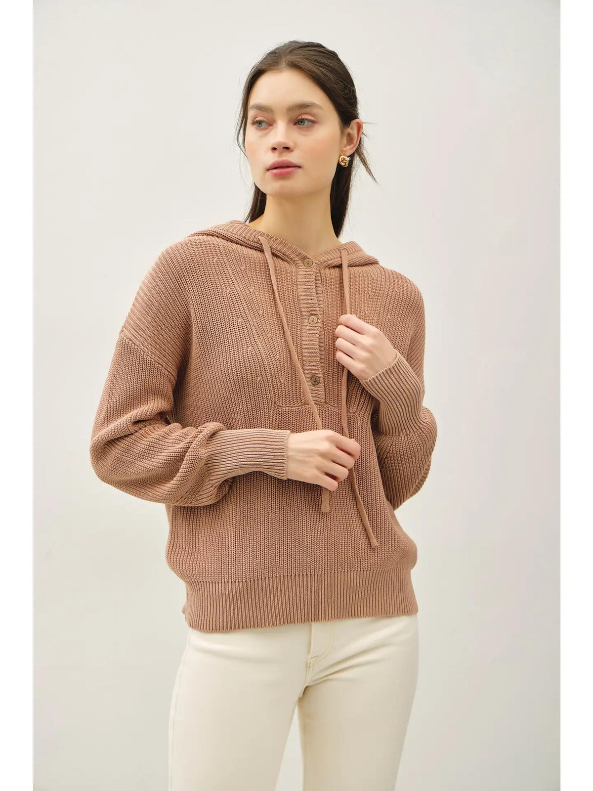 Chunky Hoodie Sweater - Terracotta