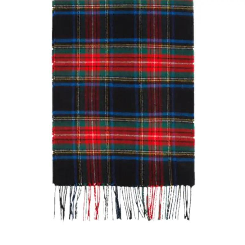 Plaid Cashmere Scarf - Navy 3