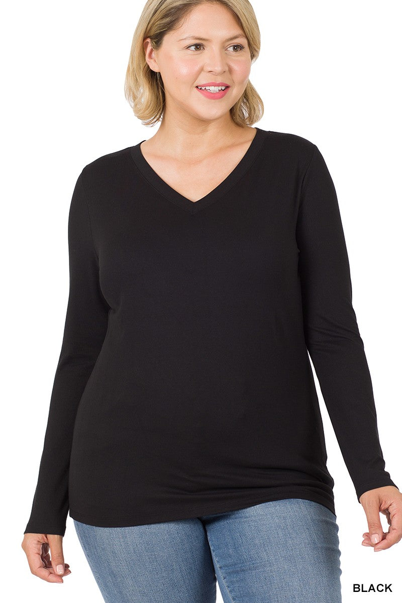 Plus Microfiber Long Sleeve Tee