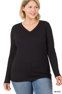 Plus Microfiber Long Sleeve Tee