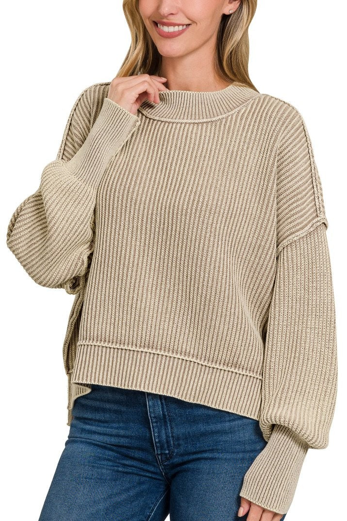 Oversized Cropped Sweater