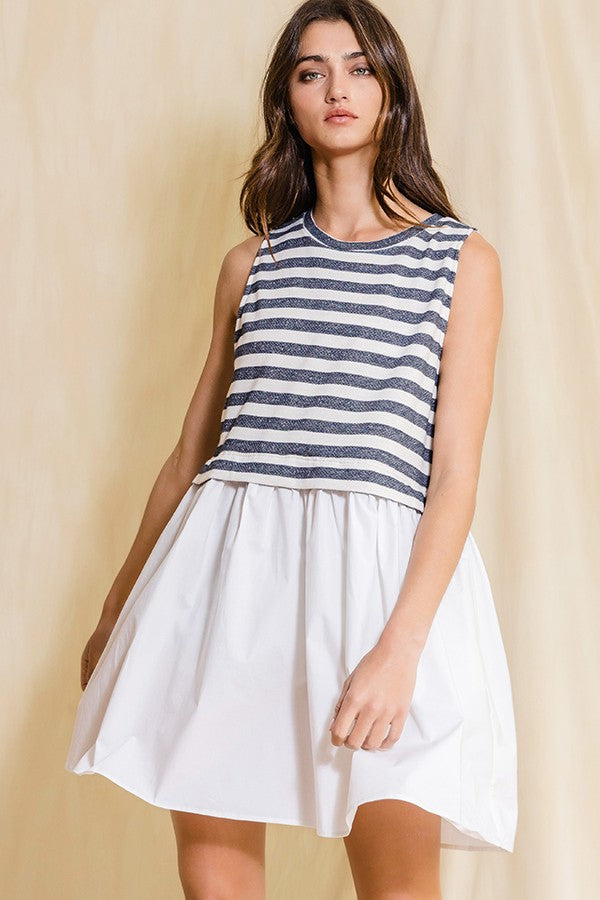 Stripe Contrast Dress