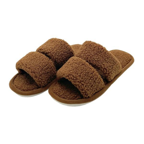 Fuzzy Double Strap Slippers