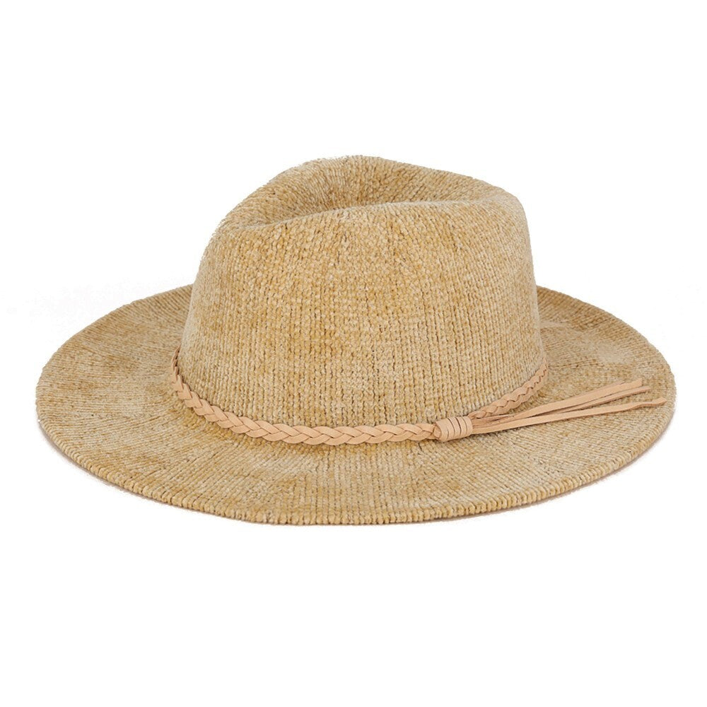 Chenille Wide Brim Hat