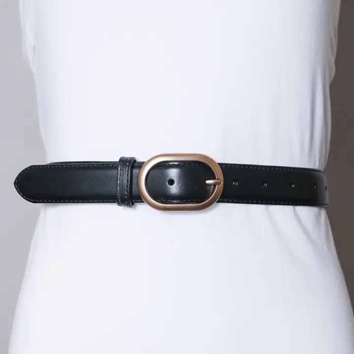 Rosegold Oval Buckle Belt