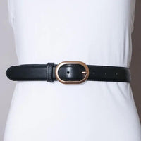 Rosegold Oval Buckle Belt