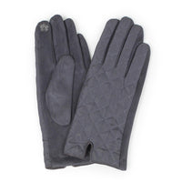 Suede Glove W/Diamond Stitch