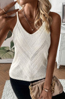 Chevron Pointelle Sweater