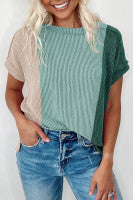 Colorblock Crew Neck