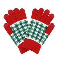 Cinched Wrist Plaid Gloves
