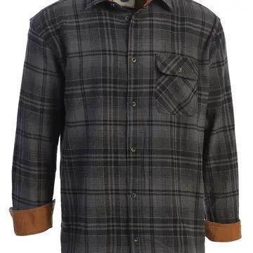 Flannel w/ Corduroy Contrast - Gray/Black