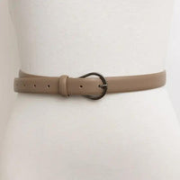 Skinny Pear Buckle Leather Belt