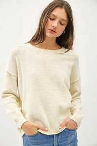 Inside/Out Drop Shoulder Sweater