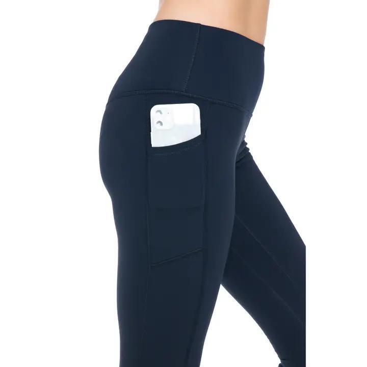 Plus Fleece Lined Leggings - Navy