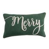 Embroidered Merry Pillow