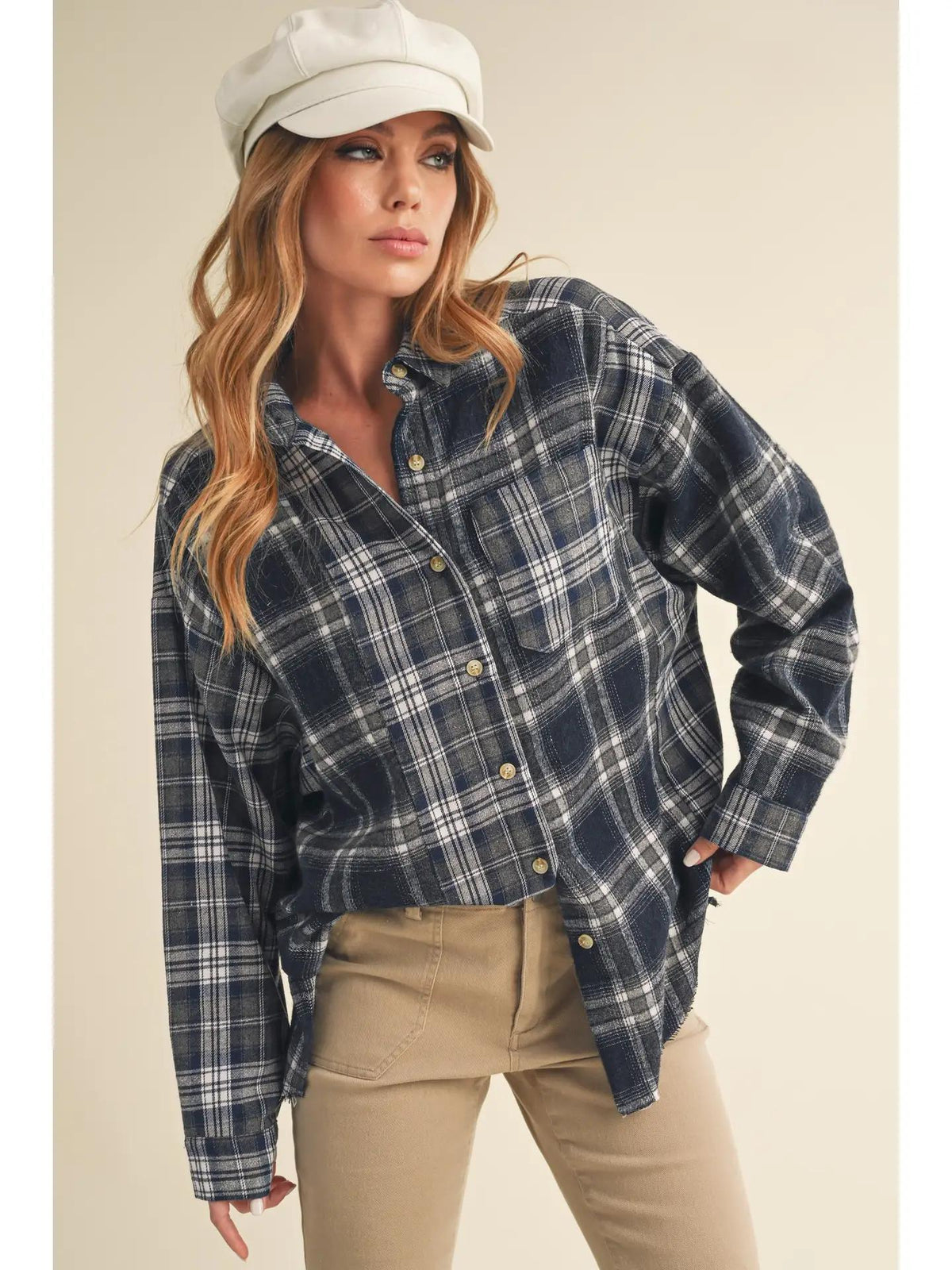 Noelle Flannel - Navy