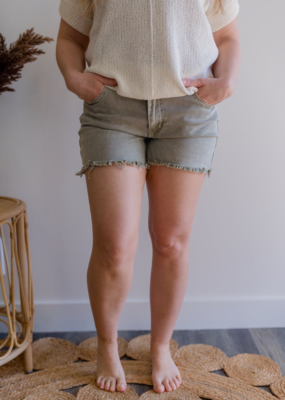 Frayed Hem Shorts