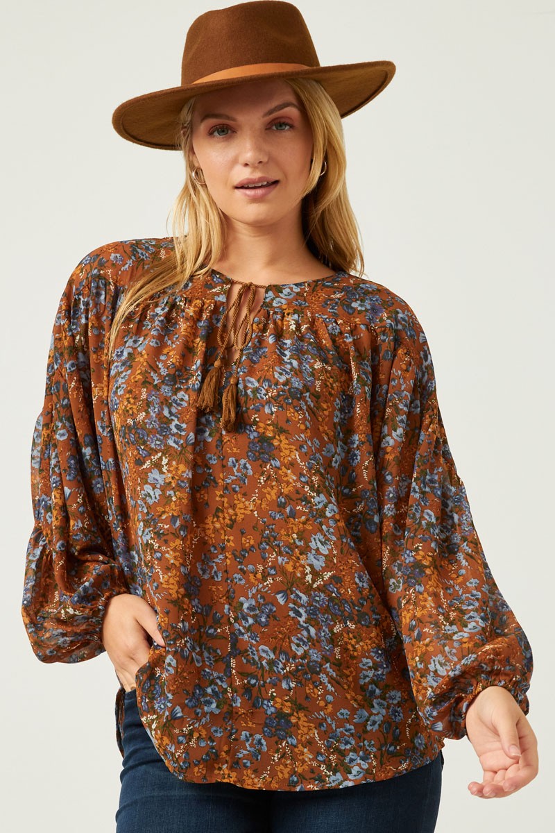 Floral Tasseled Dolman
