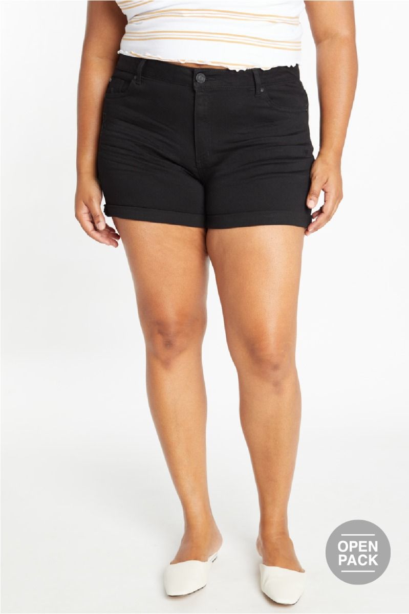 Enjean High Rise Black Short
