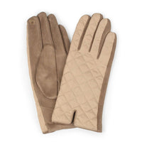Suede Glove W/Diamond Stitch