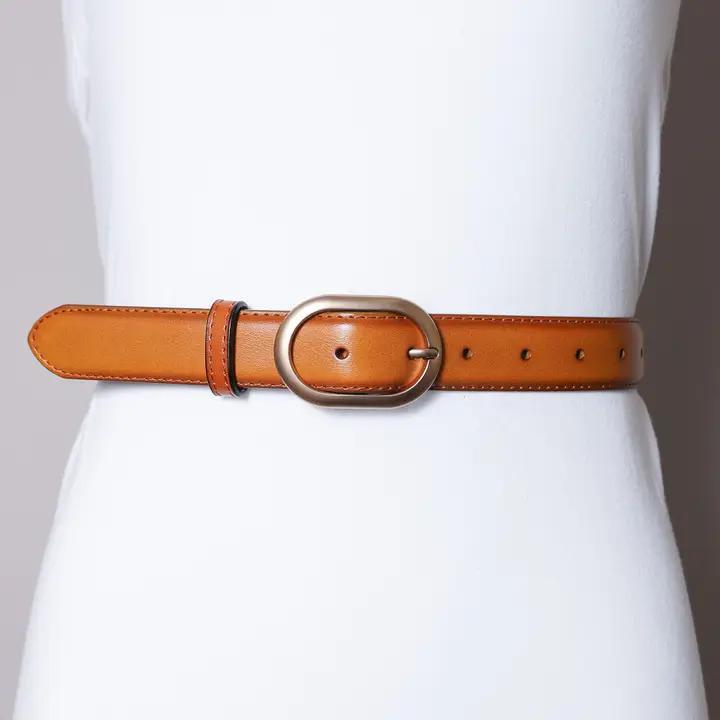 Rosegold Oval Buckle Belt