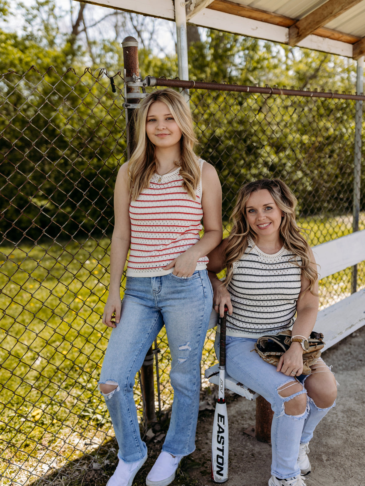 Chunky Striped Sweater Tank