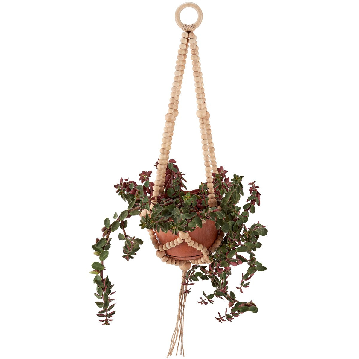 Wood Bead Plant Hanger